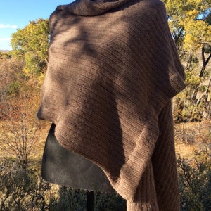 Alpaca or organic merino wool long and wide scarf, shawl, wrap image 6