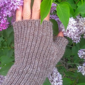 Alpaca fingerless mittens, long and half fingers.  All natural alpaca or organic merino wool.