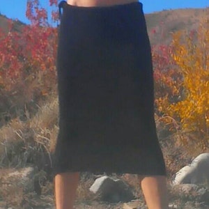 Alpaca or organic merino wool, super stretchy, pencil skirt-long