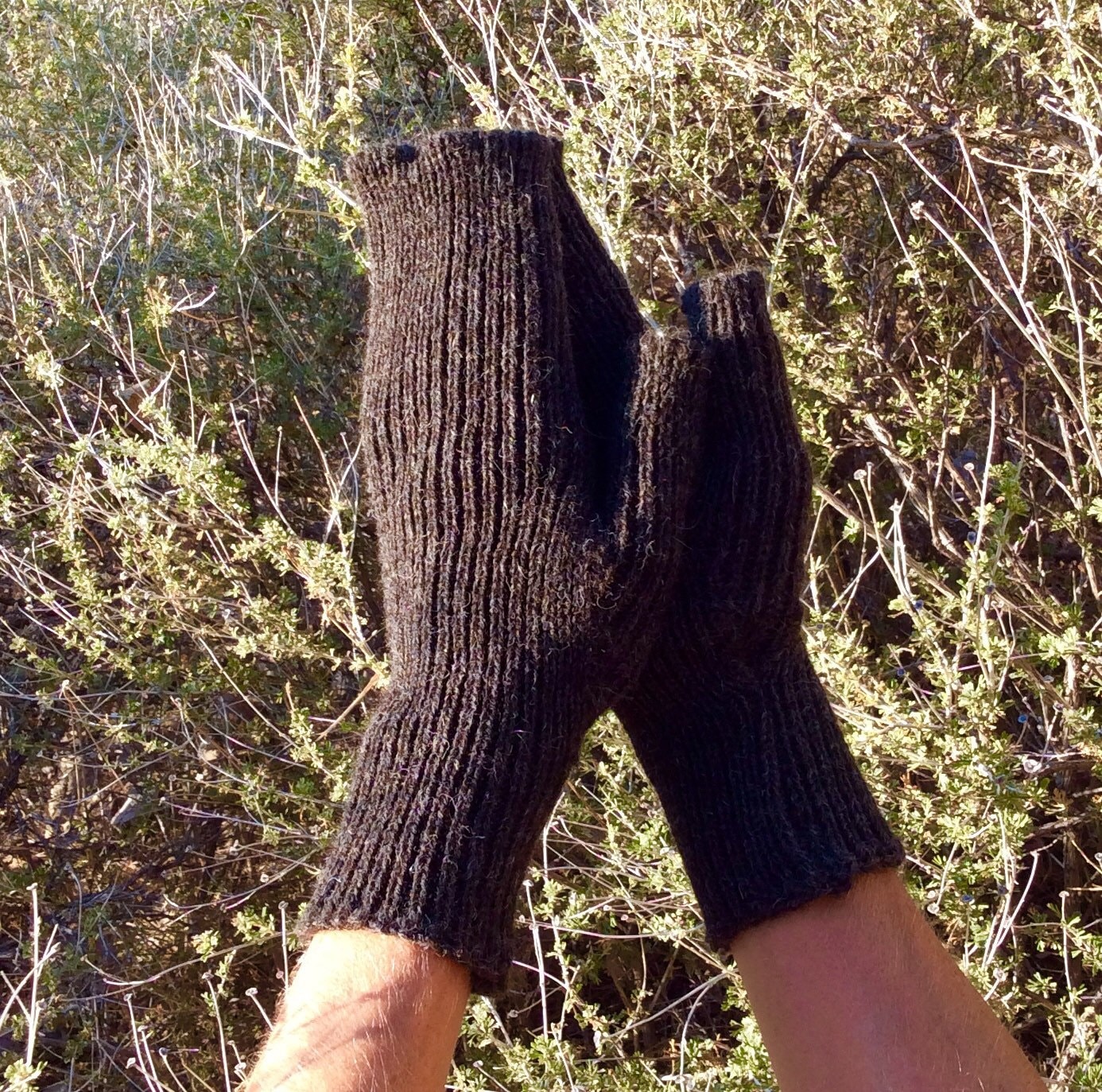 Guanti Invernali In Lana D'Alpaca Senza Dita Per Uomo - Mezze Dita Morbidi Termici - Foto 3