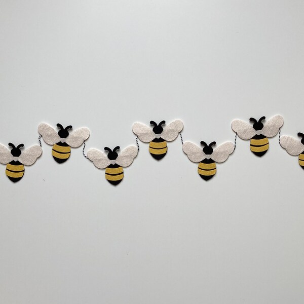 Felt Bee Garland - felt bee banner