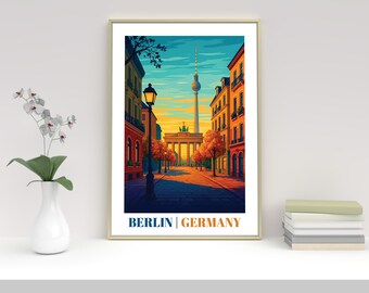 BERLIN GERMANY Travel Poster Print: Vintage Style Location Retro Art Lovers