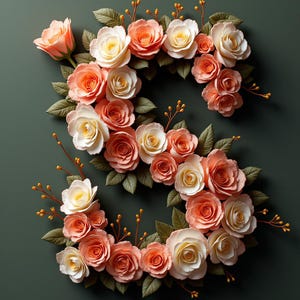 Lindas letras e números florais personalizados!