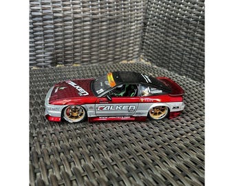 VERY RARE Jada 1:18 Import Racer Nissan 240 SX -Red-Falken Tires