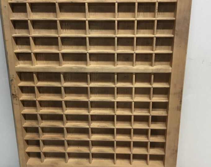 Vintage Wood Printers Tray Natural Wood Etsy