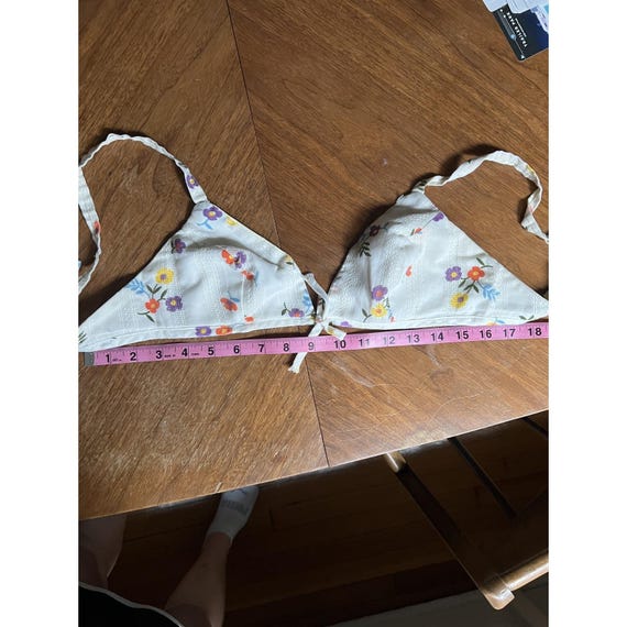 Vintage 1960s Mod Floral Flower Power 2 Pc Bikini… - image 4