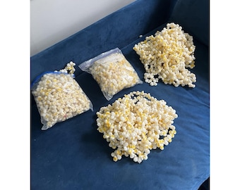 HUGE VTG 72' Strand Plastic Blow Mold Buttered Popcorn Christmas Tree Garland