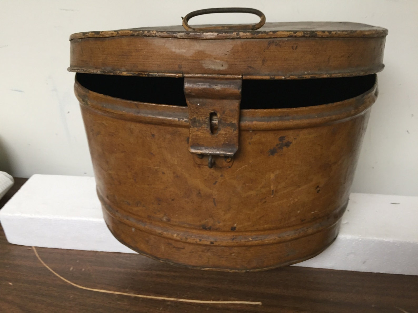 Vintage Metal Box with Hinged Lid Etsy