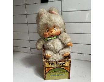 Vintage Monchhichi Toho Daisuke Replica Gray Mouse 7.8