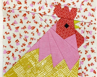 ROOSTER pdf quilt block