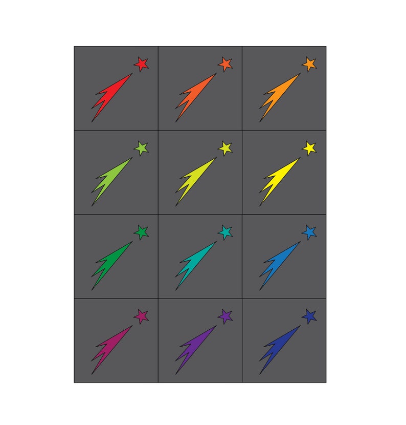 Shooting Star Shape Pattern Shooting Star FPP Pattern - PDF - Etsy