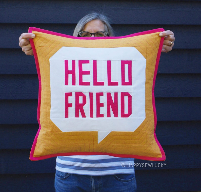 Hello Friend Pillow PDF Pattern image 2