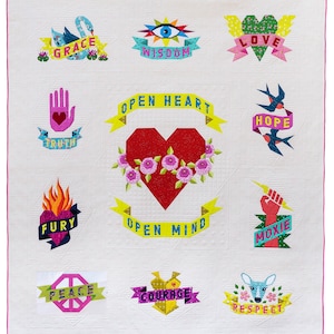 TATTOO QUILT pdf COMBO - with Peace Sign option