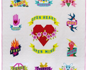 TATTOO QUILT pdf COMBO - with Peace Sign option