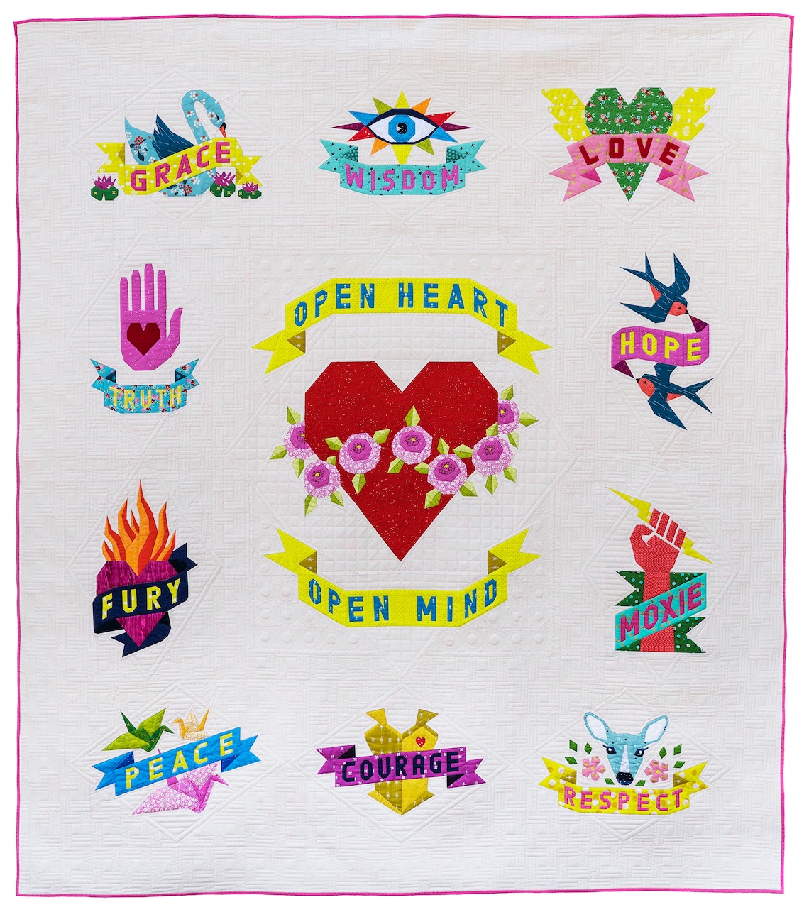 TATTOO QUILT pdf COMBO with Peace Crane option image 0