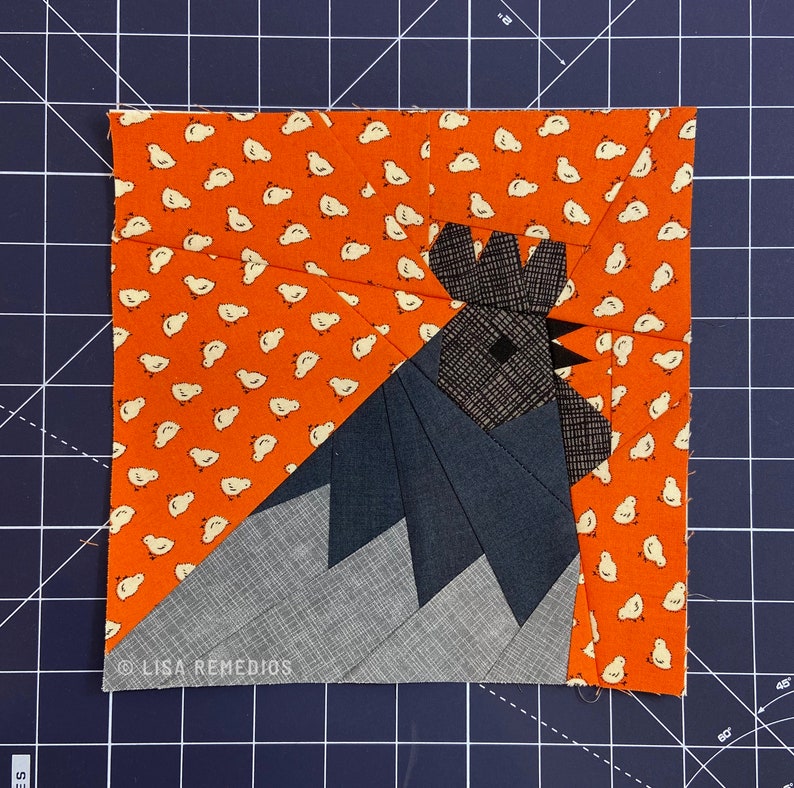 ROOSTER Pdf Quilt Block - Etsy