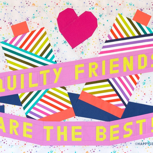 Quilty Friends HERO block (incl quilt assembly pattern)