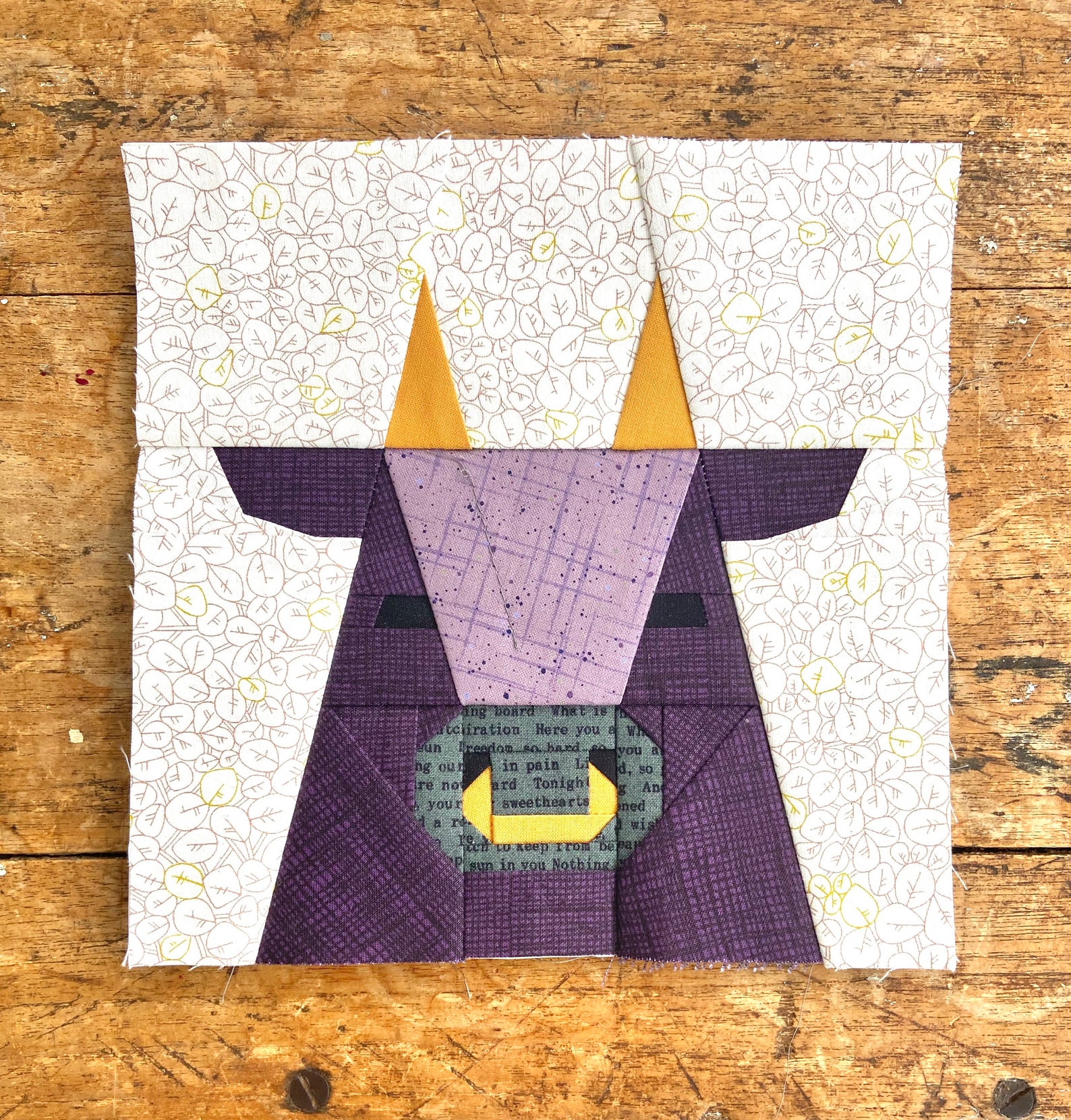 Pattern About Ox OX Block PDF Pattern - Etsy