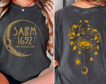 Comfort Colors 1692 Salem They Missed One T-shirt,Halloween Shirt,Salem Witch Shirt, Salem 1692 Shirt,Halloween Witchy Vibes