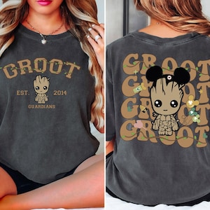 I Am Groot Shirt: Retro Groot Character  Tee, Two-Sided Guardians of the Galaxy Shirt, Superhero Fans Shirt, S505