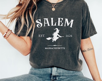 Comfort Colors Salem Massachusetts Shirt, 1692 Witch Tee,  Halloween T-shirt, Halloween Party Gift, S143