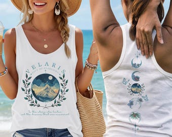 Velaris City of Starlight Racerback Tank, ACOTAR Vneck, Night Court Shirt, Book Lover Gift, S122
