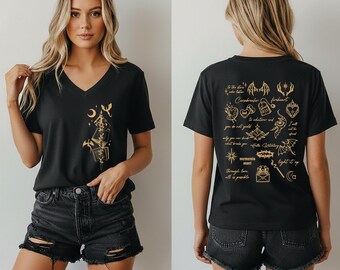 You Do Not Yield Vneck: Throne of Glass Bookish Racerback, Literary Reader Shirt, Book Lover Gift, S1066