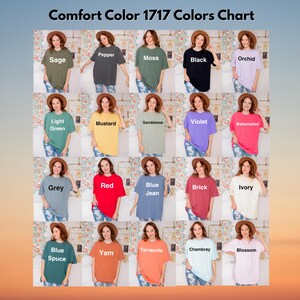 The image is a color chart displaying various colors, likely representing different clothing items or accessories.