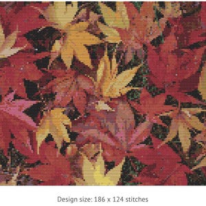 Fall Leaves Cross Stitch Pattern