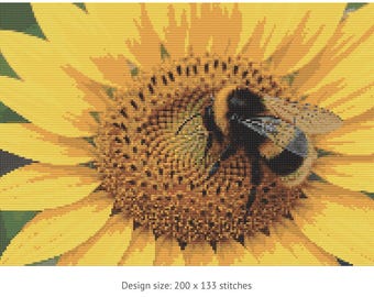 Bumblebee Cross Stitch Pattern