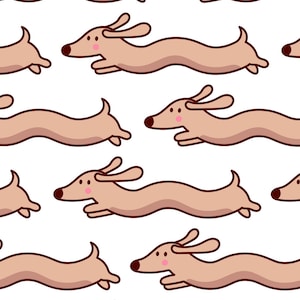Cute Cartoon Dachshund Wall Art | Printable Digital Download | Whimsical Wiener Dog Decor for Any Room