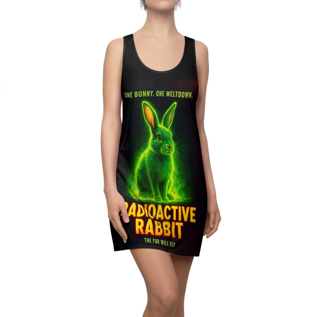 327 Radioactive Rabbit Radioactive Rabbit Movie Poster Racerback Dress | AOP - Etsy