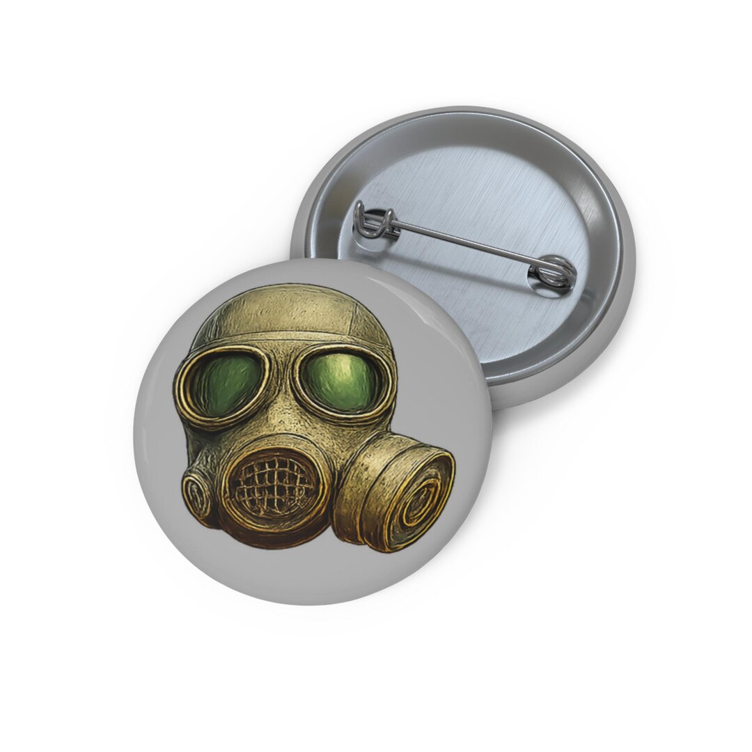 Help Button Mask Steampunk Gas Mask Pin Buttons - Etsy
