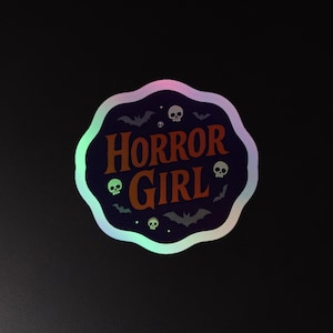 Holographic Horror Girl Sticker