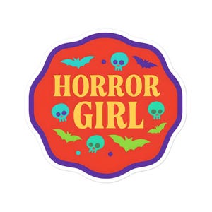 Horror Girl Sticker - Light Red