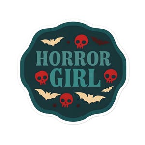 Horror Girl Sticker - Teal