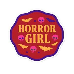 Horror Girl Sticker - Dark Red