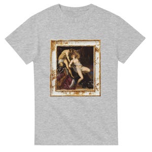 Tarquin and Lucretia T-Shirt – Tintoretto Artwork Tee, Aesthetic Graphic Tee, Art Lover Gift, Unisex Cotton Shirt