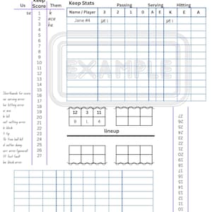 Volleyball Stat Tracker | Editable Canva Template for Coaches