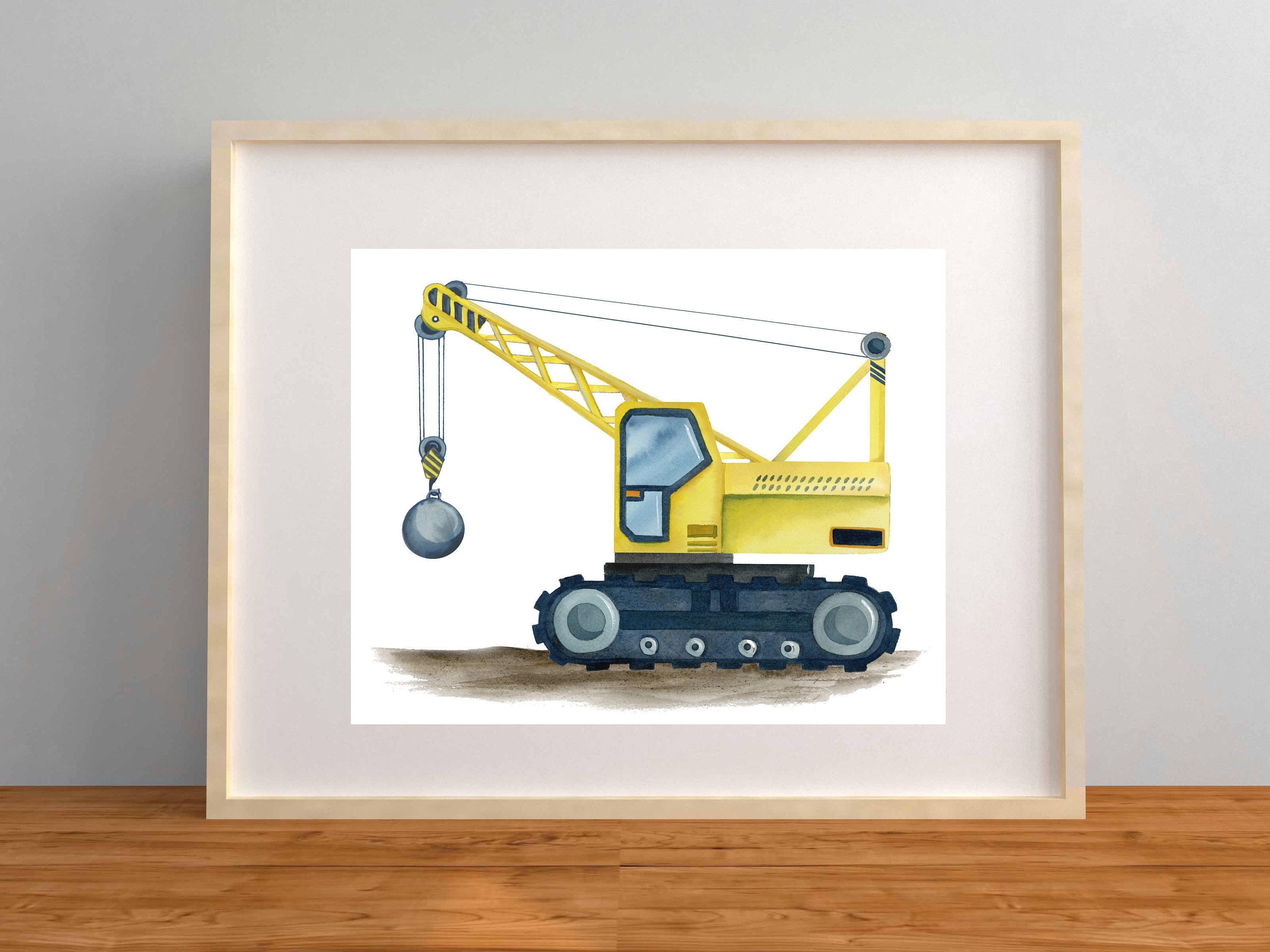 Construction Truck Wall Decor Construction Trucks Art Prints Etsy