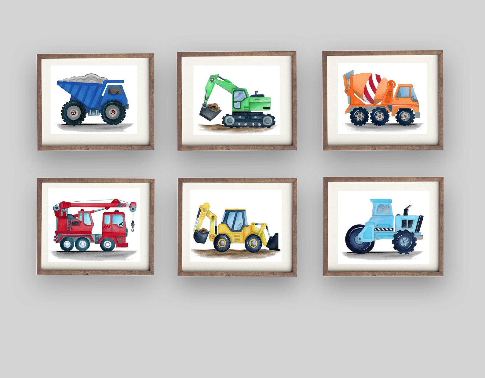 Construction Truck Wall Decor Construction Art Prints for Boy Etsy