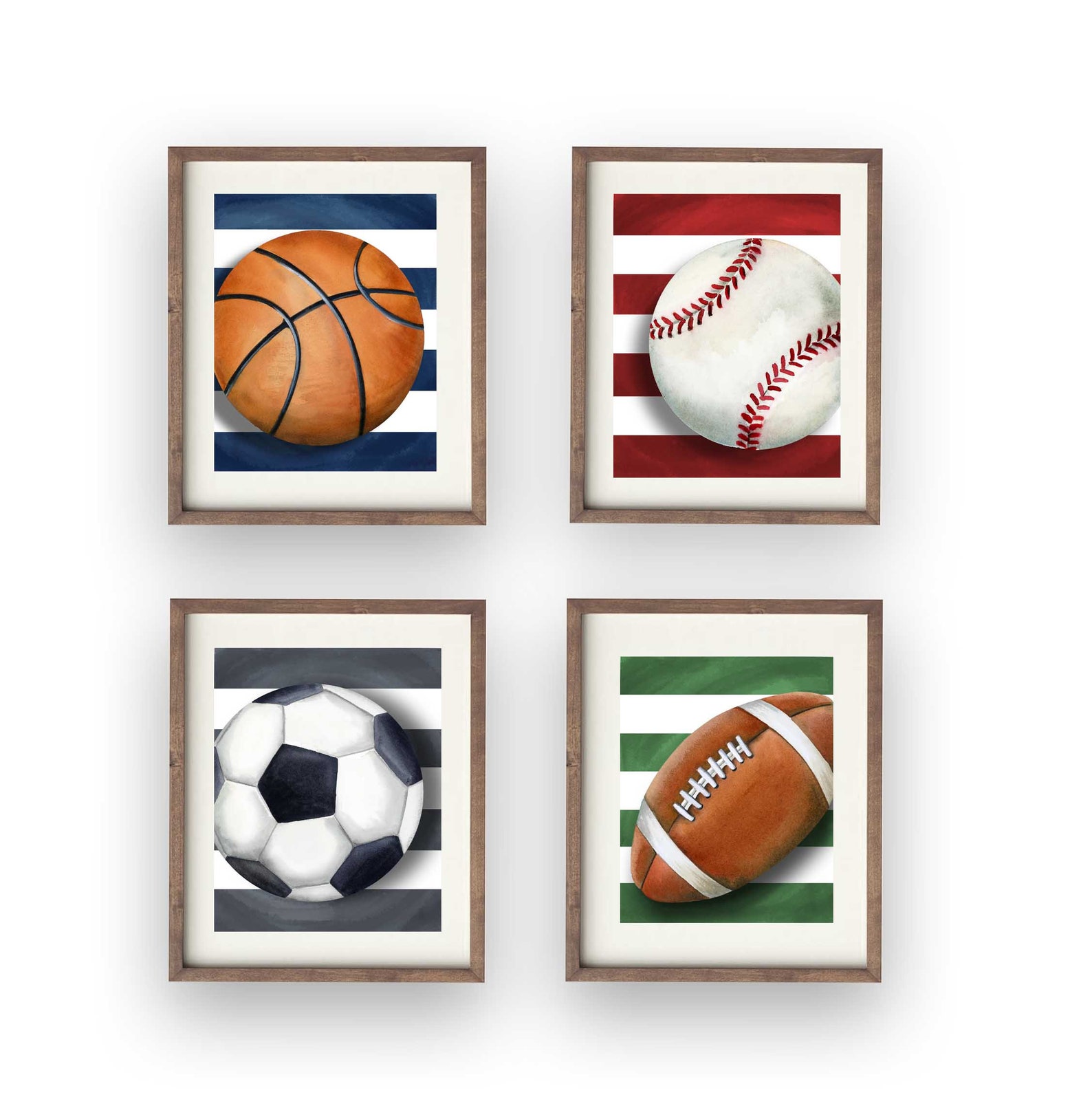 Sports Wall Art Decor for Boy Nursery Bedroom Sports Art Etsy