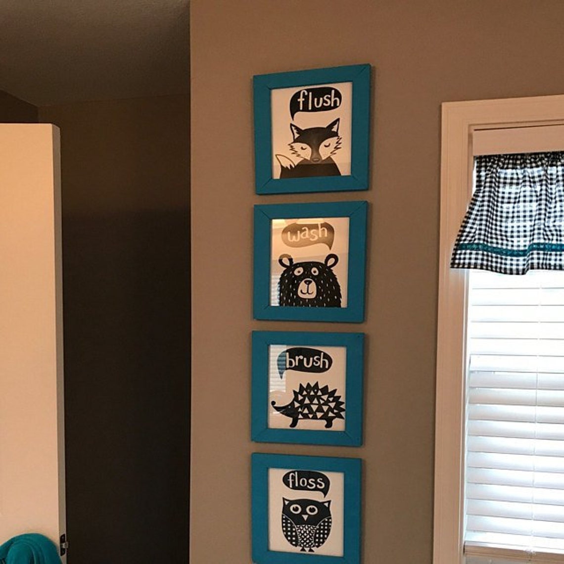 Woodland Bathroom Art Kids Bathroom Decor Woodland Bathroom Etsy