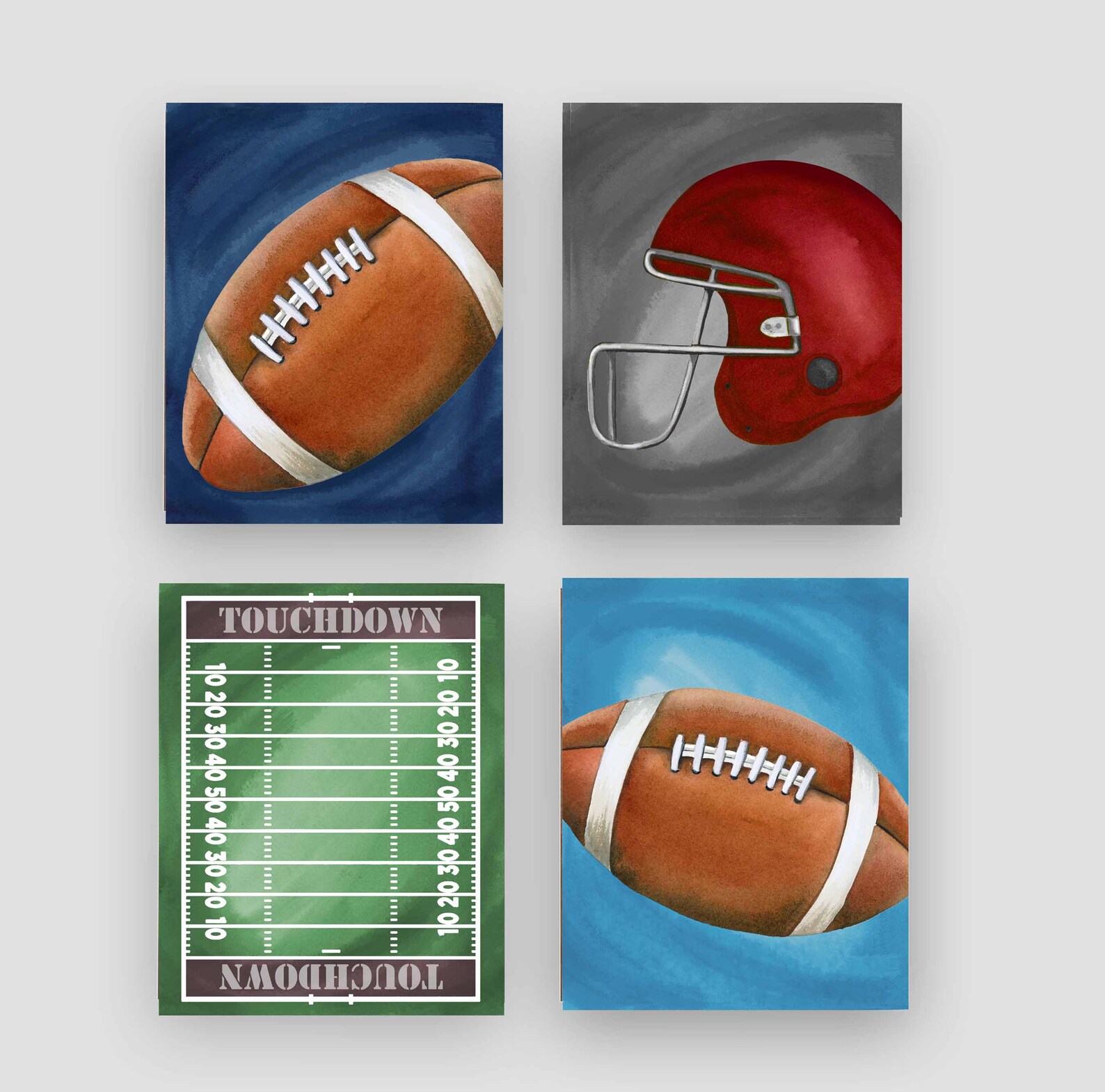 Football Wall Art Decor for Boy Nursery Bedroom Sports Art Etsy