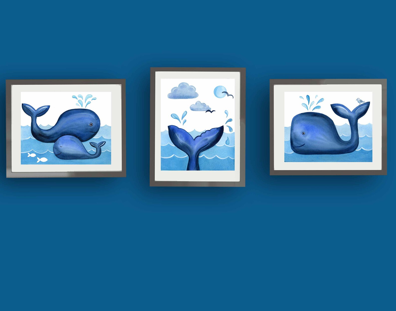 Whale Bathroom Art Print Whale Decor Boy Nursery Art Etsy