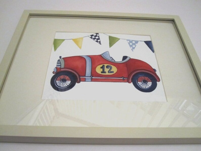 Race Car Wall Art Decor Vintage Race Cars Prints for Boy Etsy