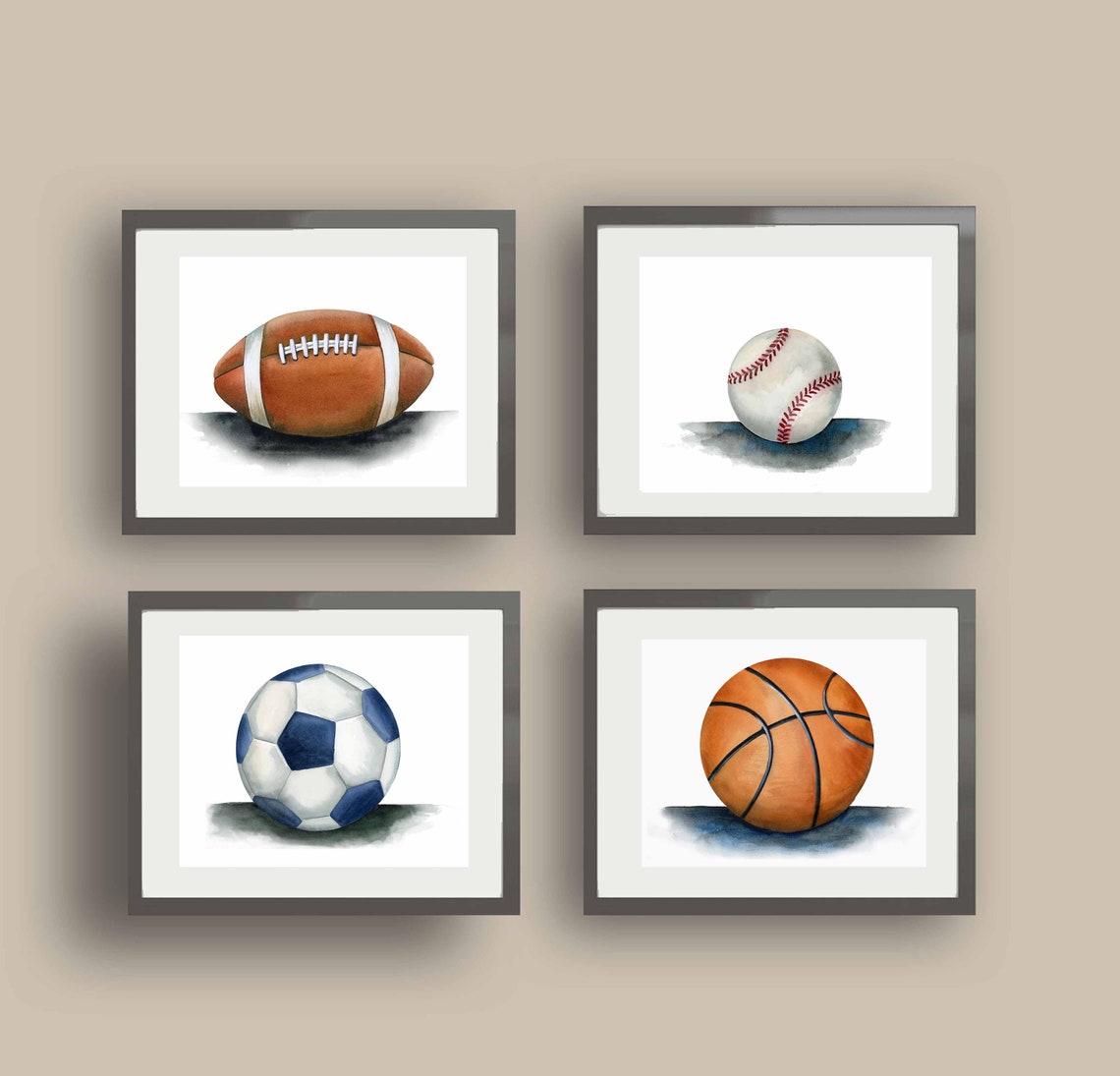 Sports Wall Art Decor for Boy Nursery Bedroom Sports Art Etsy Israel