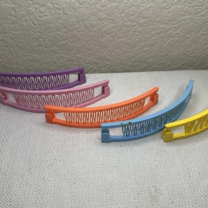 Lot 5 Vintage 80s Banana Clips Hair Colorful Claws Approx  display picture 2