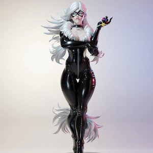 Felicia Black Spider Girl Statue – Hand Painted 14K Resin Figure – Superhero Fan Collectible