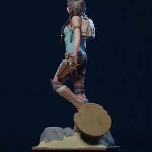 Lara Croft Statue - Handbemalte Resin Figur – Tomb Raider Gaming Sammlerstück - Hochwertige Resin Figur - Geschenk für Gamer